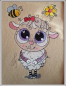 Preview: Schaf Sweety (10x10 ; 18x13 - Vollstich und Applikation)