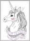 Preview: Einhorn mit Schriftzug (10x10 ; 18x13 ; 30x20)