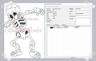 Doodle Dab-Skelett  (18x13 ; 30x20 )