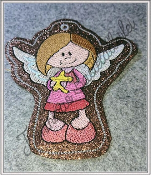 Schlüsselanhänger und Taschenbaumler "Engel mit Stern" (10x10 ; 11x17 ; 13x18)