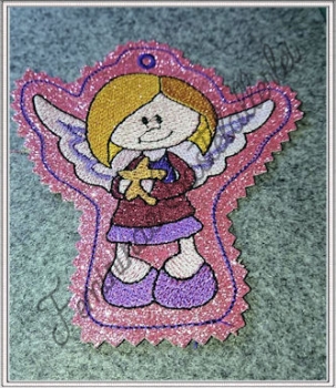 Schlüsselanhänger und Taschenbaumler "Engel mit Stern" (10x10 ; 11x17 ; 13x18)