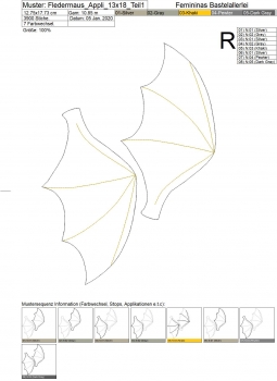 3D-Applikation "Fledermaus" (18x13)