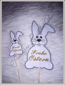 Blumenstecker "Osterhase" (10x10 ; 13x18)