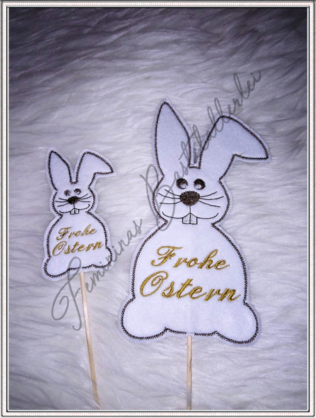 Blumenstecker "Osterhase" (10x10 ; 13x18)