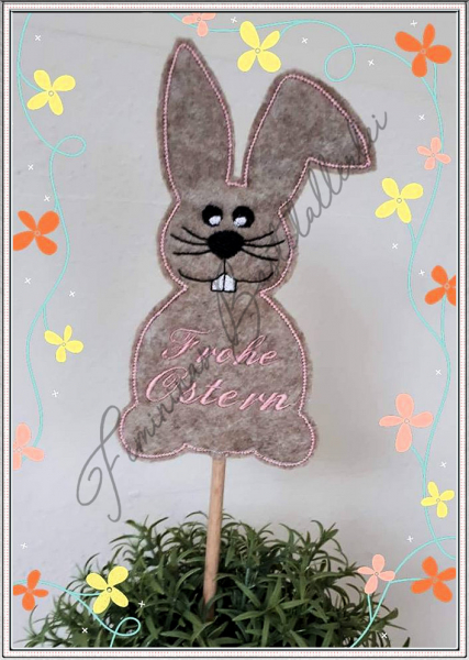 Blumenstecker "Osterhase" (10x10 ; 13x18)