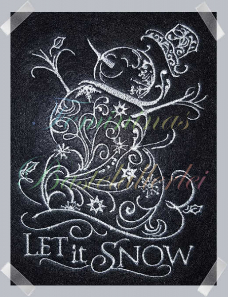 Schneemann "let it snow" (18x13 ; 20x20 ; 30x20)